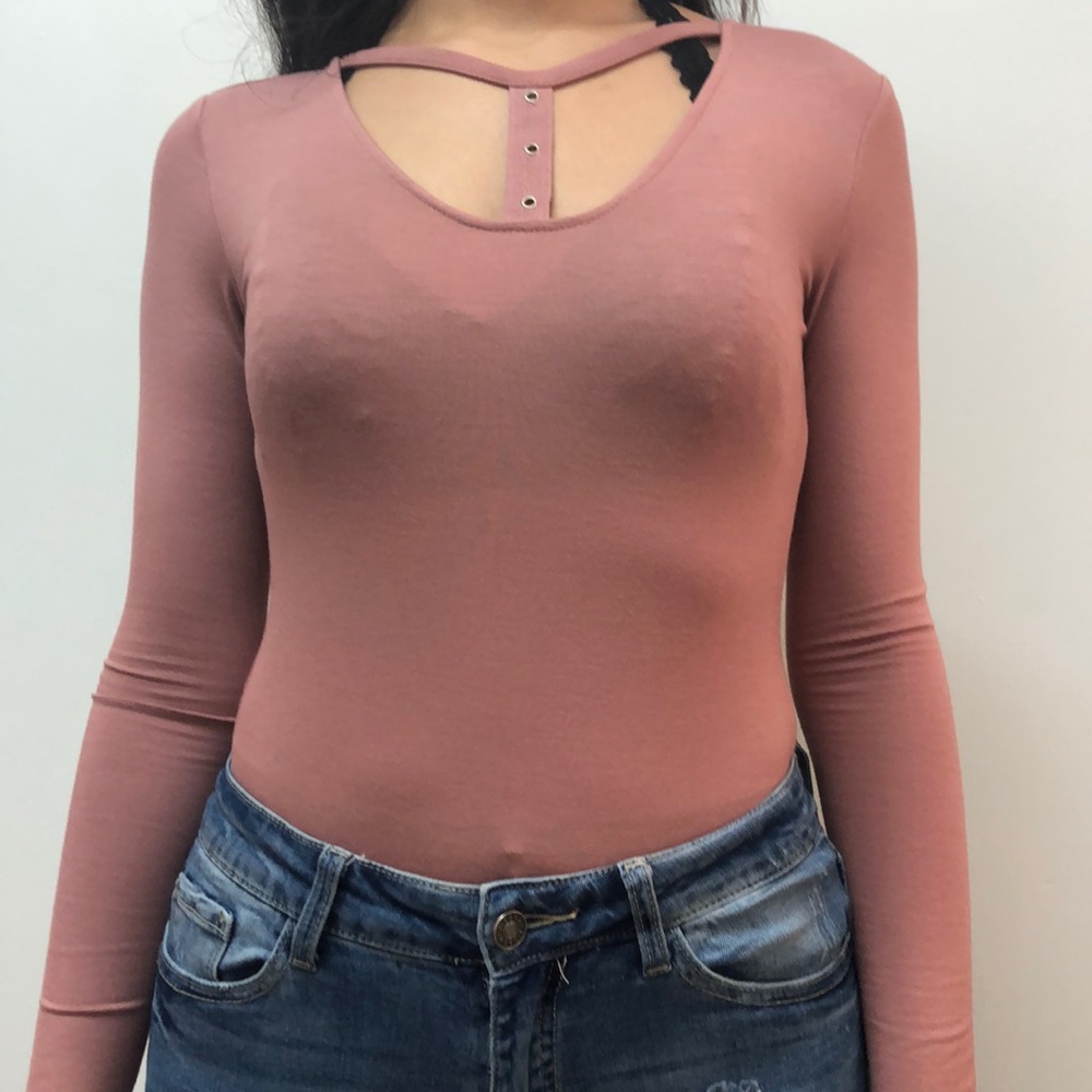 Pink Cheeky Cut bodysuit